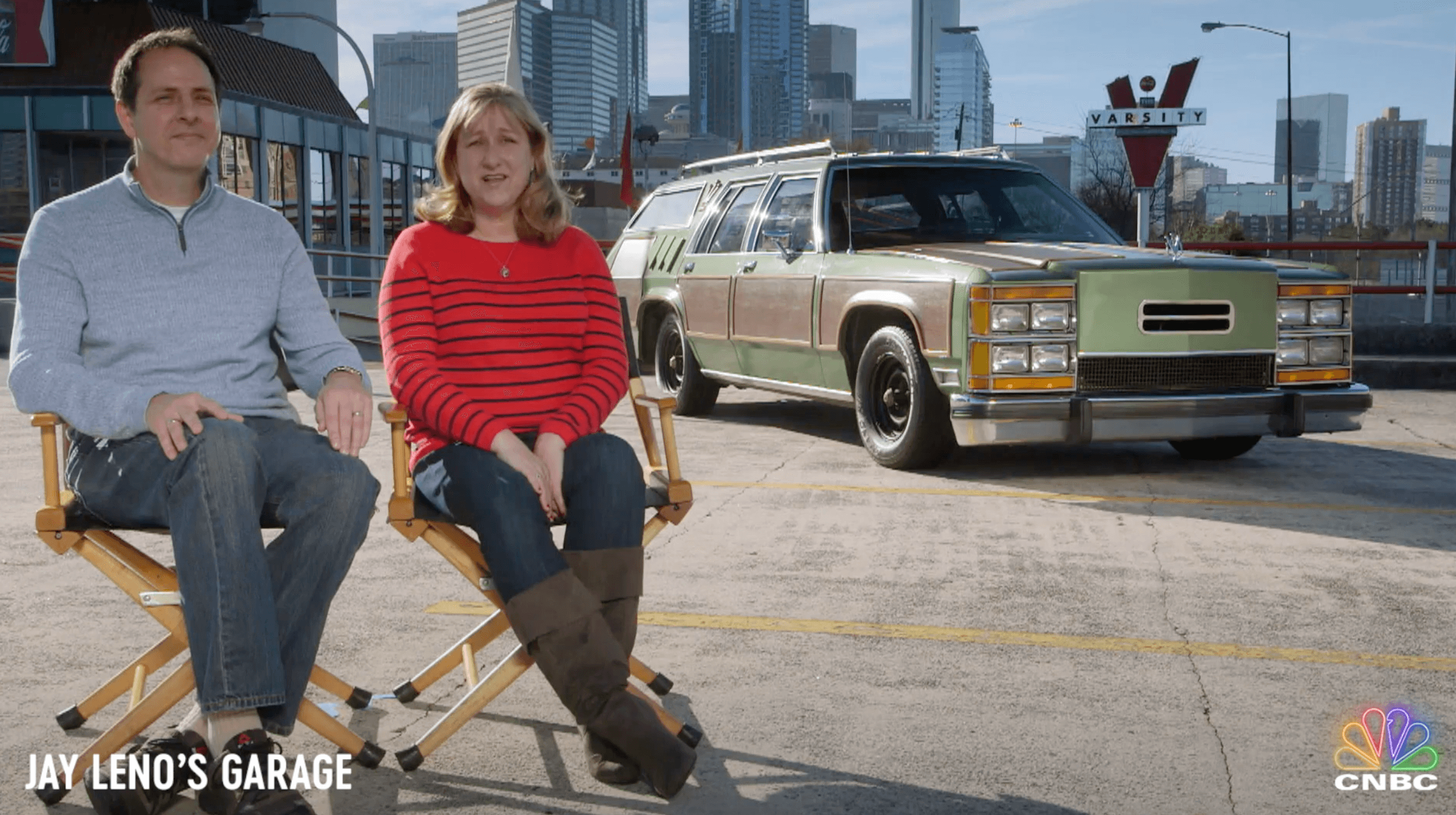 Steve and Lisa Griswold on Jay Leno's Garage