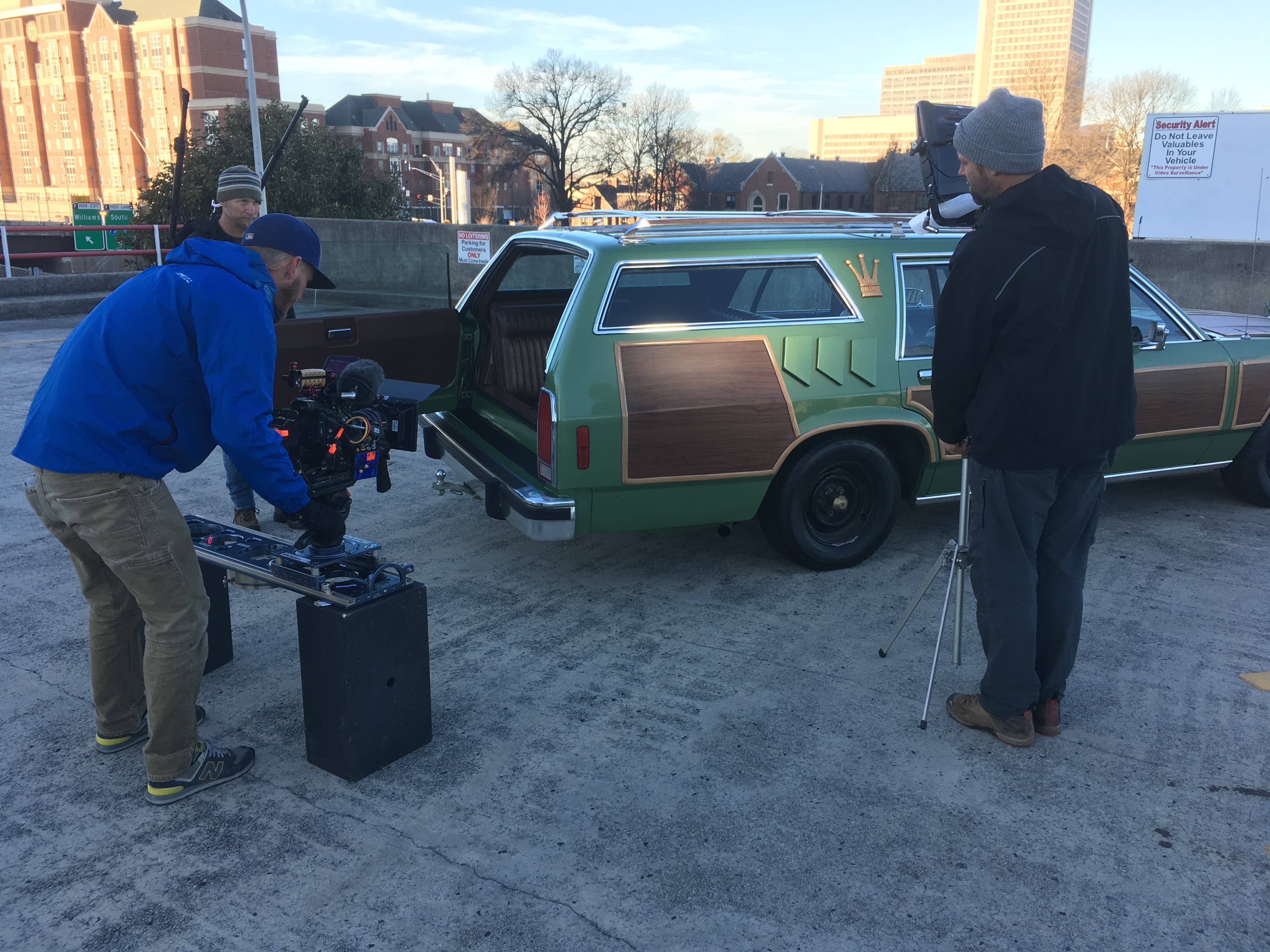 The Griswold Truckster being filmed on location
